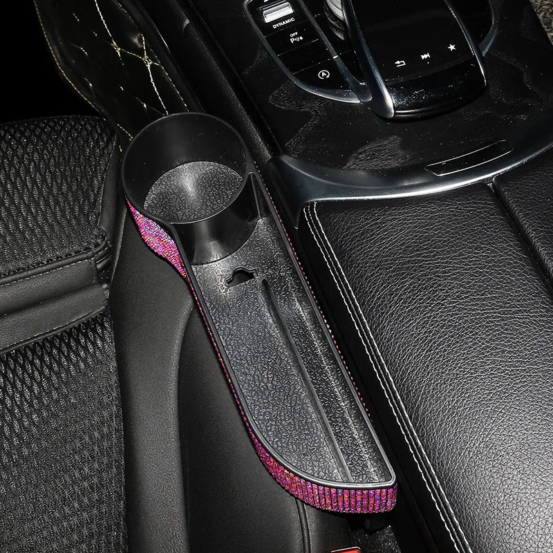 Crystal Bling Car Seat Gap Crevice Storage Box